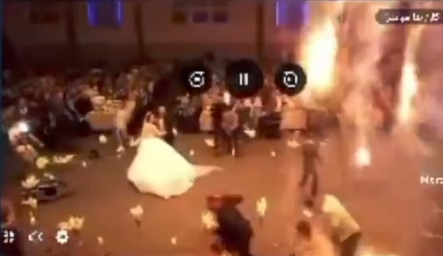 【影片曝光】一場婚禮死了逾100人、150傷！放煙火引嚴重火警　傳新郎新娘也身亡